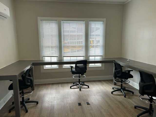 Office 1 interior, 179 square feet